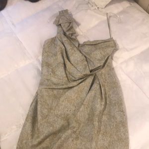 Gold detail cocktail dress worn once